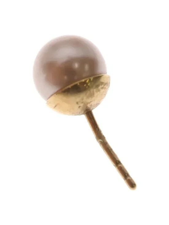 Dior Logo Rhinestone Faux Pearl Tribal Earrings Pink Gold - Picture 6 of 6